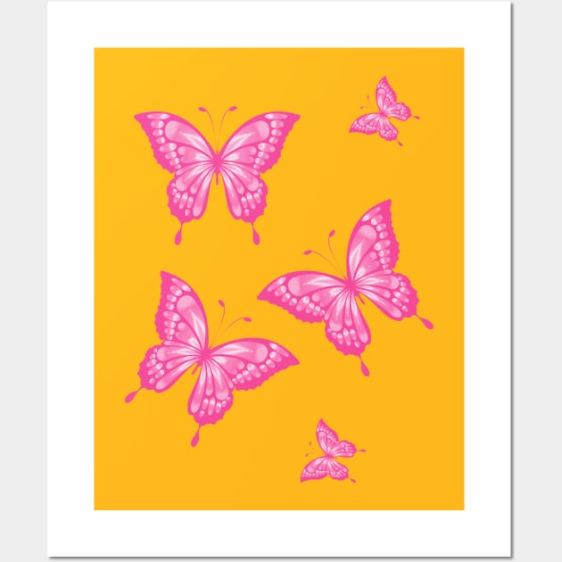 Pink butterfly Wall Art by Imutobi